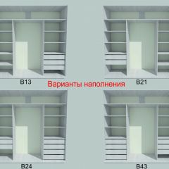 Шкаф-купе 1950 серии SILVER S3+S1+S3Z B22+PL2 (по 2 ящика лев/прав+1штанга+1 полка) профиль «Серебро» в Асбесте - asbest.mebel24.online | фото 5