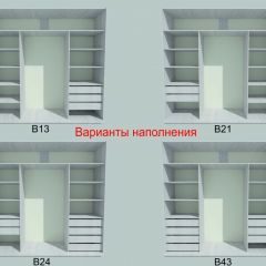 Шкаф-купе 2250 серии SILVER S3+S1+S3Z B22+PL2 (по 2 ящика лев/прав+1штанга+1 полка) профиль «Серебро» в Асбесте - asbest.mebel24.online | фото 5