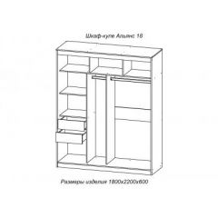 АЛЬЯНС 18 Шкаф-купе + комплект зеркал №4 в Асбесте - asbest.mebel24.online | фото 3