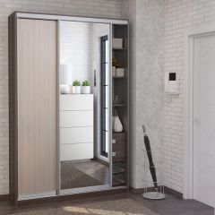 Шкаф-купе Джонни 1500 вариант 3 (ЛДСП/Зеркало) в Асбесте - asbest.mebel24.online | фото