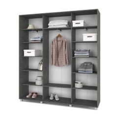 МАРТИН Шкаф-купе Камень темный (2000*450) М401 в Асбесте - asbest.mebel24.online | фото 2