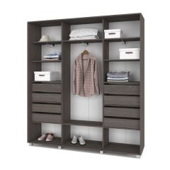 МАРТИН Шкаф-купе с зеркалом Анкор темный (2000*450) М402 в Асбесте - asbest.mebel24.online | фото 4
