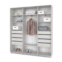 МАРТИН Шкаф-купе с зеркалом Шимо светлый (2200*450) М422 в Асбесте - asbest.mebel24.online | фото 4