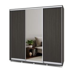 МАРТИН Шкаф-купе с зеркалом Венге (2200*450) М422 в Асбесте - asbest.mebel24.online | фото