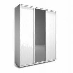 Шкаф-купе "Удачный" 3-хдвер. ОУ 24-6-010 (Белый) в Асбесте - asbest.mebel24.online | фото