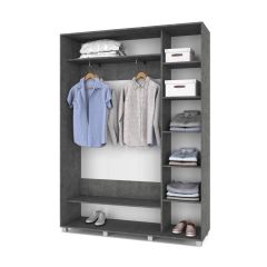 РОЛАНД Шкаф-купе Камень темный (450*1600) Р461 в Асбесте - asbest.mebel24.online | фото 3