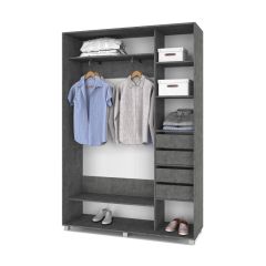 РОЛАНД Шкаф-купе Камень темный (450*1800) Р481 в Асбесте - asbest.mebel24.online | фото 4