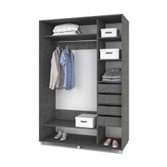 РОЛАНД Шкаф-купе Камень темный (600*1400) Р641 в Асбесте - asbest.mebel24.online | фото 4
