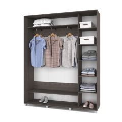 РОЛАНД Шкаф-купе с зеркалами Анкор темный (450*1800) Р483 в Асбесте - asbest.mebel24.online | фото 2