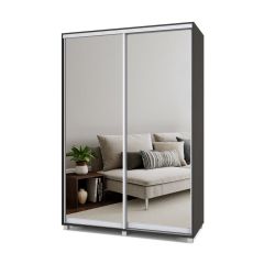 РОЛАНД Шкаф-купе с зеркалами Венге (450*1500) Р453 в Асбесте - asbest.mebel24.online | фото 2