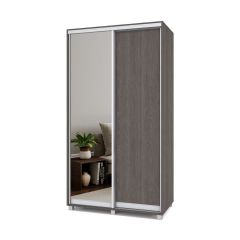 РОЛАНД Шкаф-купе с зеркалом Анкор темный (450*1200) Р422 в Асбесте - asbest.mebel24.online | фото
