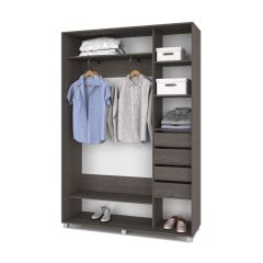 РОЛАНД Шкаф-купе с зеркалом Анкор темный (450*1300) Р432 в Асбесте - asbest.mebel24.online | фото 5