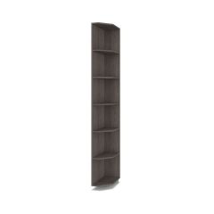 РОЛАНД Шкаф-купе с зеркалом Анкор темный (450*1400) Р442 в Асбесте - asbest.mebel24.online | фото