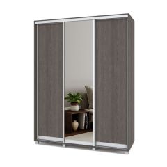 РОЛАНД Шкаф-купе с зеркалом Анкор темный (450*1700) Р472 в Асбесте - asbest.mebel24.online | фото 2