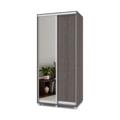 РОЛАНД Шкаф-купе с зеркалом Анкор темный (600*1000) Р602 в Асбесте - asbest.mebel24.online | фото