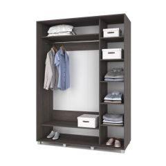 РОЛАНД Шкаф-купе с зеркалом Анкор темный (600*1700) Р672 в Асбесте - asbest.mebel24.online | фото 2
