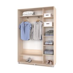 РОЛАНД Шкаф-купе с зеркалом Млечный дуб (450*1500) Р452 в Асбесте - asbest.mebel24.online | фото 3