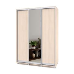 РОЛАНД Шкаф-купе с зеркалом Млечный дуб (450*1600) Р462 в Асбесте - asbest.mebel24.online | фото 2
