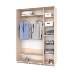 РОЛАНД Шкаф-купе с зеркалом Млечный дуб (450*1600) Р462 в Асбесте - asbest.mebel24.online | фото 3
