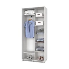 РОЛАНД Шкаф-купе с зеркалом Шимо светлый (450*1000) Р402 в Асбесте - asbest.mebel24.online | фото 3