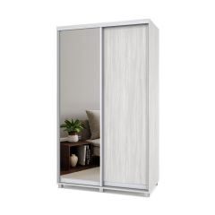 РОЛАНД Шкаф-купе с зеркалом Шимо светлый (450*1300) Р432 в Асбесте - asbest.mebel24.online | фото 2