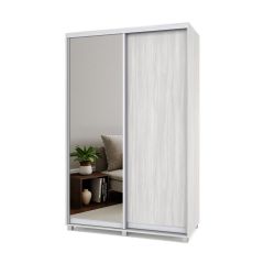 РОЛАНД Шкаф-купе с зеркалом Шимо светлый (450*1400) Р442 в Асбесте - asbest.mebel24.online | фото 2