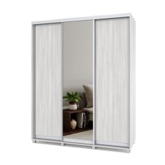 РОЛАНД Шкаф-купе с зеркалом Шимо светлый (450*1800) Р482 в Асбесте - asbest.mebel24.online | фото