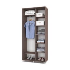 РОЛАНД Шкаф-купе с зеркалом Шимо темный (450*1000) Р402 в Асбесте - asbest.mebel24.online | фото 3