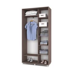 РОЛАНД Шкаф-купе с зеркалом Шимо темный (450*1100) Р412 в Асбесте - asbest.mebel24.online | фото 3