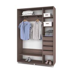 РОЛАНД Шкаф-купе с зеркалом Шимо темный (450*1100) Р412 в Асбесте - asbest.mebel24.online | фото 5
