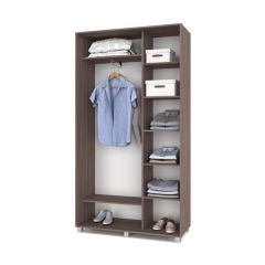 РОЛАНД Шкаф-купе с зеркалом Шимо темный (450*1200) Р422 в Асбесте - asbest.mebel24.online | фото 3