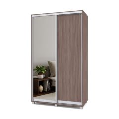 РОЛАНД Шкаф-купе с зеркалом Шимо темный (450*1300) Р432 в Асбесте - asbest.mebel24.online | фото 2