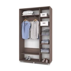 РОЛАНД Шкаф-купе с зеркалом Шимо темный (450*1300) Р432 в Асбесте - asbest.mebel24.online | фото 3