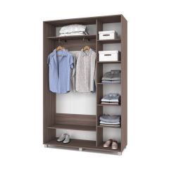 РОЛАНД Шкаф-купе с зеркалом Шимо темный (450*1400) Р442 в Асбесте - asbest.mebel24.online | фото 3