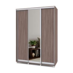 РОЛАНД Шкаф-купе с зеркалом Шимо темный (450*1600) Р462 в Асбесте - asbest.mebel24.online | фото 2