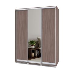 РОЛАНД Шкаф-купе с зеркалом Шимо темный (450*1700) Р472 в Асбесте - asbest.mebel24.online | фото
