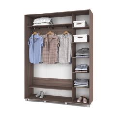 РОЛАНД Шкаф-купе с зеркалом Шимо темный (450*1700) Р472 в Асбесте - asbest.mebel24.online | фото 2