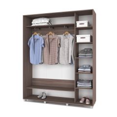 РОЛАНД Шкаф-купе с зеркалом Шимо темный (450*1800) Р482 в Асбесте - asbest.mebel24.online | фото 2