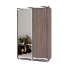 РОЛАНД Шкаф-купе с зеркалом Шимо темный (600*1400) Р642 в Асбесте - asbest.mebel24.online | фото