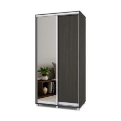 РОЛАНД Шкаф-купе с зеркалом Венге (450*1100) Р412 в Асбесте - asbest.mebel24.online | фото