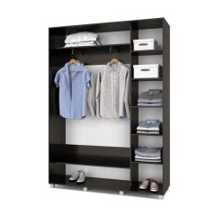 РОЛАНД Шкаф-купе с зеркалом Венге (450*1600) Р462 в Асбесте - asbest.mebel24.online | фото 3