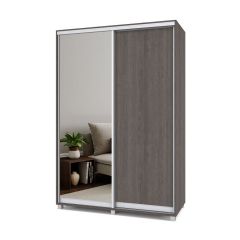 РОЛАНД Шкаф-купе зеркалом Анкор темный (600*1500) Р652 в Асбесте - asbest.mebel24.online | фото