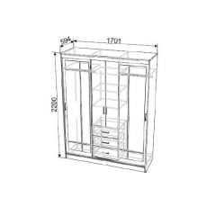 Шкаф-купе ШКП 1 (Венге/Ясень Анкор светлый) в Асбесте - asbest.mebel24.online | фото 3