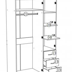 Шкаф Лофт 3-х створчатый в Асбесте - asbest.mebel24.online | фото 4