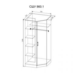 СОФИ СШУ860.1 Шкаф угловой в Асбесте - asbest.mebel24.online | фото 2