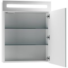 Шкаф-зеркало Аврора 55 правый с подсветкой LED Домино (DV8004HZ) в Асбесте - asbest.mebel24.online | фото 2