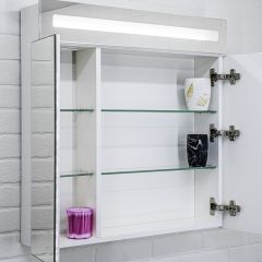 Шкаф-зеркало Аврора 60 с подсветкой LED Домино (DV8005HZ) в Асбесте - asbest.mebel24.online | фото 7
