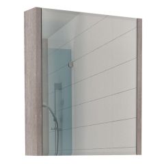 Шкаф-зеркало Quadro 60 Дуб серый левый/правый Домино (DQ1702HZ) в Асбесте - asbest.mebel24.online | фото