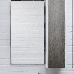 Шкаф-зеркало Uno 60 Дуб серый левый/правый Домино (DU1503HZ) в Асбесте - asbest.mebel24.online | фото 7
