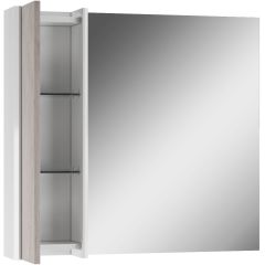 Шкаф-зеркало Uno 80 Дуб серый левый/правый Домино (DU1504HZ) в Асбесте - asbest.mebel24.online | фото 4